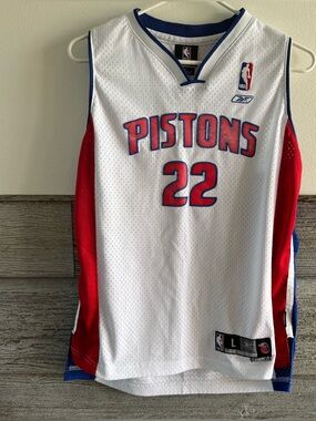 Detroit Pistons Tayshaun Prince #22 Youth Large Reebok Jersey NBA Vtg Y2K (T1)